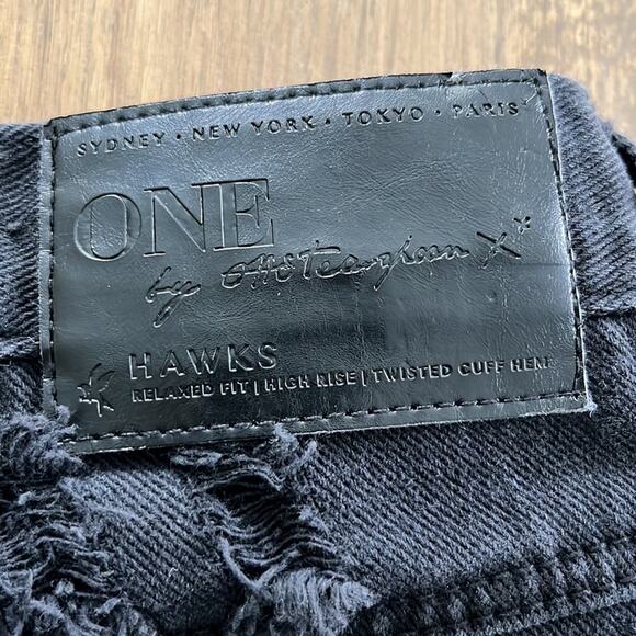 One X OneTeaspoon Black Hawks Denim Shorts Size 24 - Picture 5 of 11